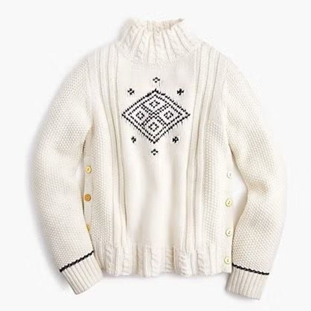 The Reeds X J.Crew Side Button‎ Swing Sweater